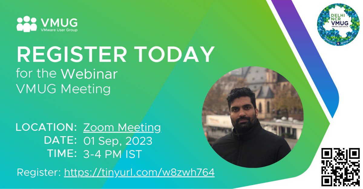 DELHI VMUG Webinar Alert!

🗓 Date: 1st September 2023  
⏰ Time: 3 PM - 4 PM IST

🖥 Title: Streamlining VM Provisioning Across Multi-Clouds: Cost Optimization and Automated Security Insights

👤 Speaker: Randhir Chaubey

📝 Register Now: [tinyurl.com/3ma2x473]

<a href="/MyVMUG/">VMware User Group</a>