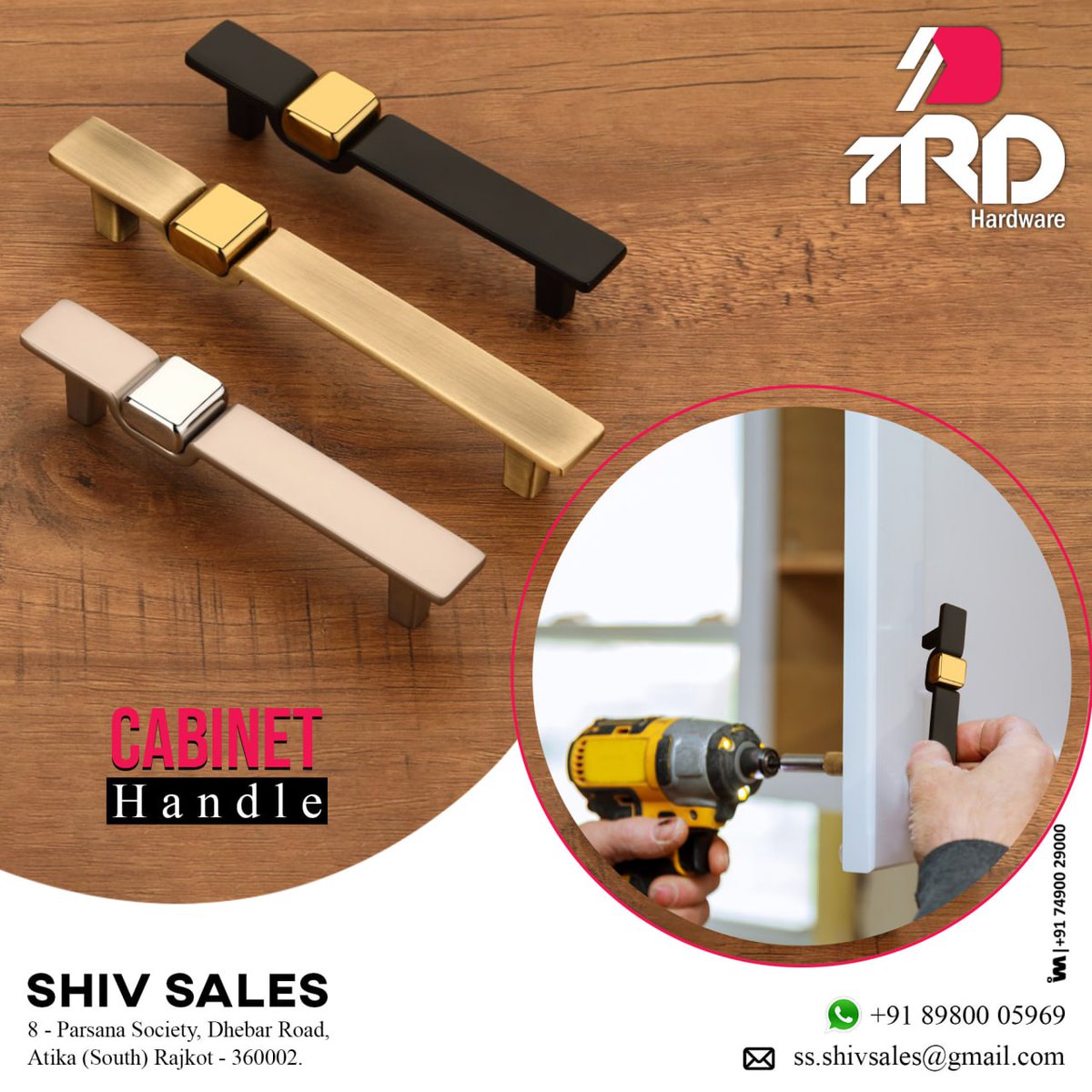 ibais_hardware's tweet photo. SHIV SALES (RAJKOT)
For enquiry via WhatsApp click:
https://t.co/4R4e3lw5Vf
Mr. Yogesh Patel - 89800 05969
#furniturehardware #dooraccessories #hardwareitem #handleinterior #furniturefittings #architecturefittings #handledesign #doormanufacturer
.
@IBAISMEDIA https://t.co/ryU9ngSVnz