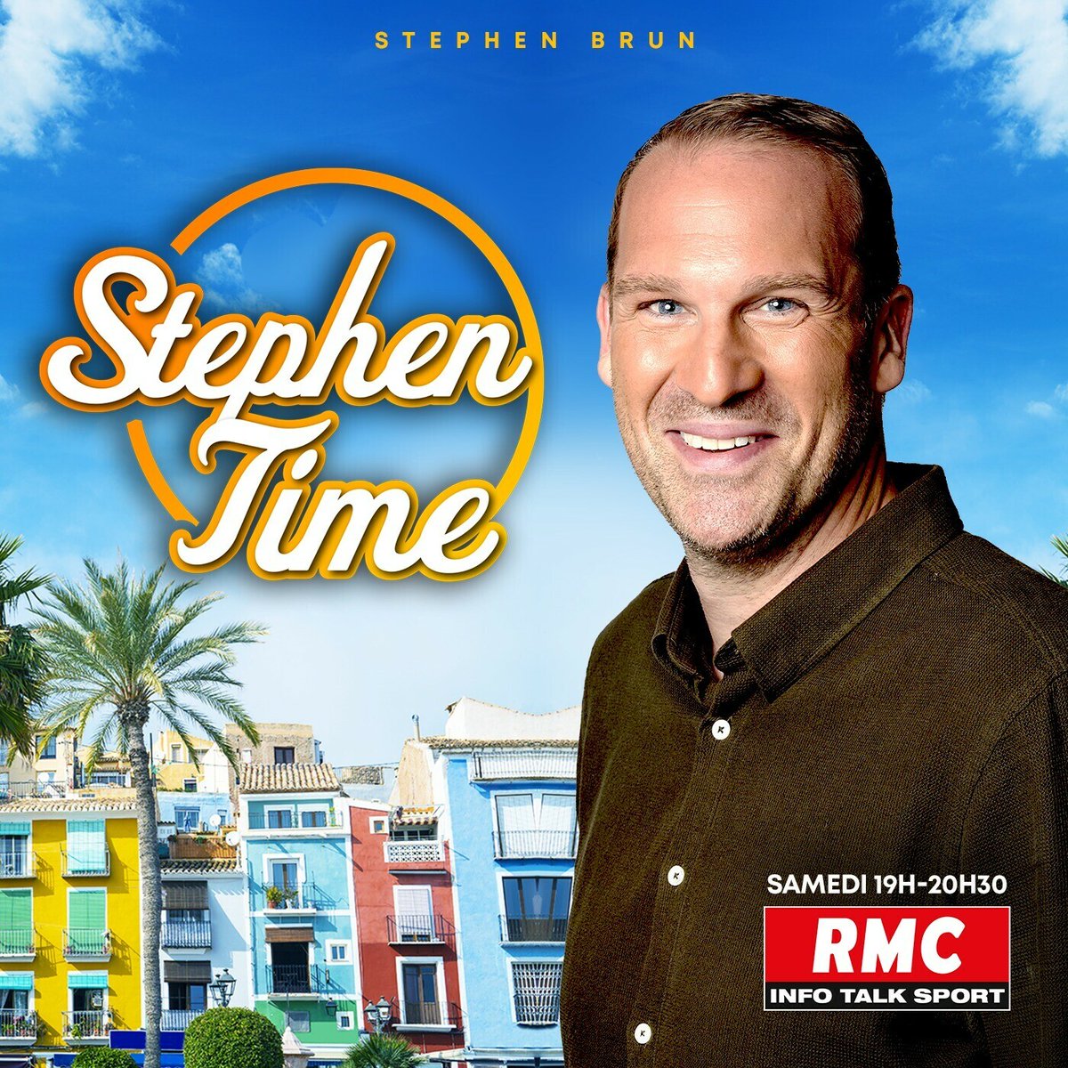 RMCInfo's tweet photo. 🌴 Le samedi, @StephBrun41 vous donne rendez-vous pour sa nouvelle émission : #StephenTime 

De la bonne humeur, des athlètes d'exception autour de la table et beaucoup de sport : basket, foot, rugby, hand, tennis,...

👉 La première, c'est ce soir à 19h sur RMC ! https://t.co/OvlRYlNi2K