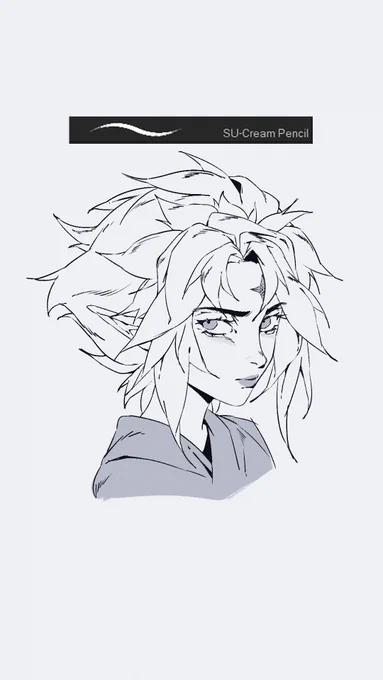 my oc diana drawn w/ different brushes 