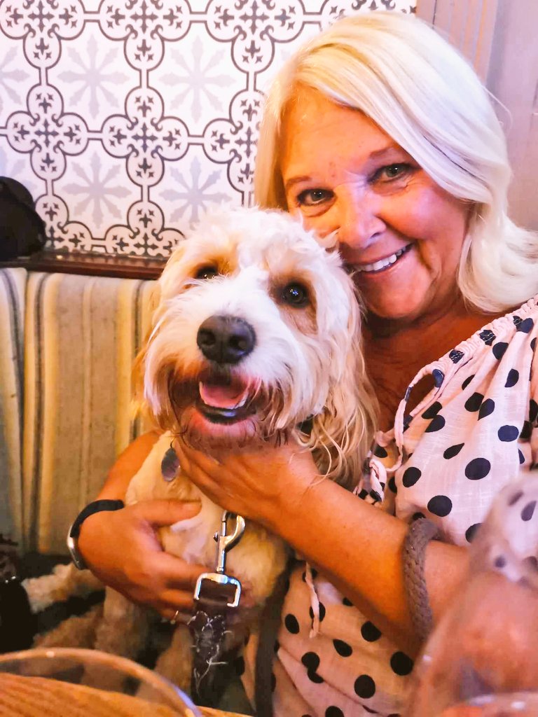 coombes_angie's tweet photo. Great night out with friends last night π Dexter #dog stole the show as always!!
#DrinkingDog πΊ π» @Tony_Ginger https://t.co/rTtQ7awkYK
