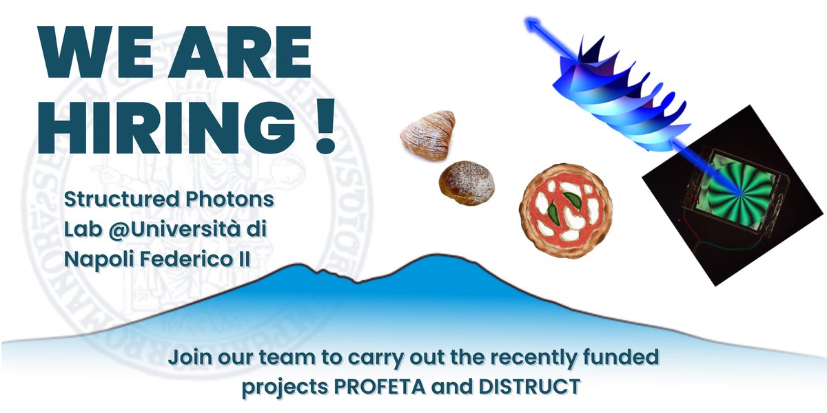 CardanoFilippo's tweet photo. 📣 We're looking for two #postdoc to carry out the projects PROFETA and DISTRUCT, leveraging spin-orbit photonics and structured light for quantum simulations.
   
-> https://t.co/aGAh9Re6RZ
-> https://t.co/Ki82vmVKsK

#photonics #optics #structuredlight #quantum #hiring https://t.co/p4ClOGfDzP
