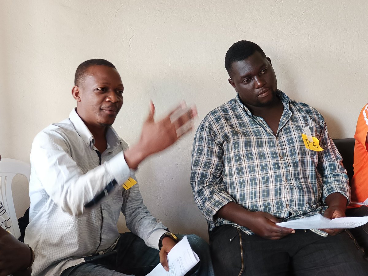 At_The_EQUATOR's tweet photo. During the #LanguageMatters men only focus group discussion in #Hoima, the debate was intense as the participants shared the preferred and respectful words in #Runyoro to be used in research communication #AtTheEquatorUG @fwojara @JoviaMirembe6 @wellcometrust https://t.co/L8QBvv6rbN