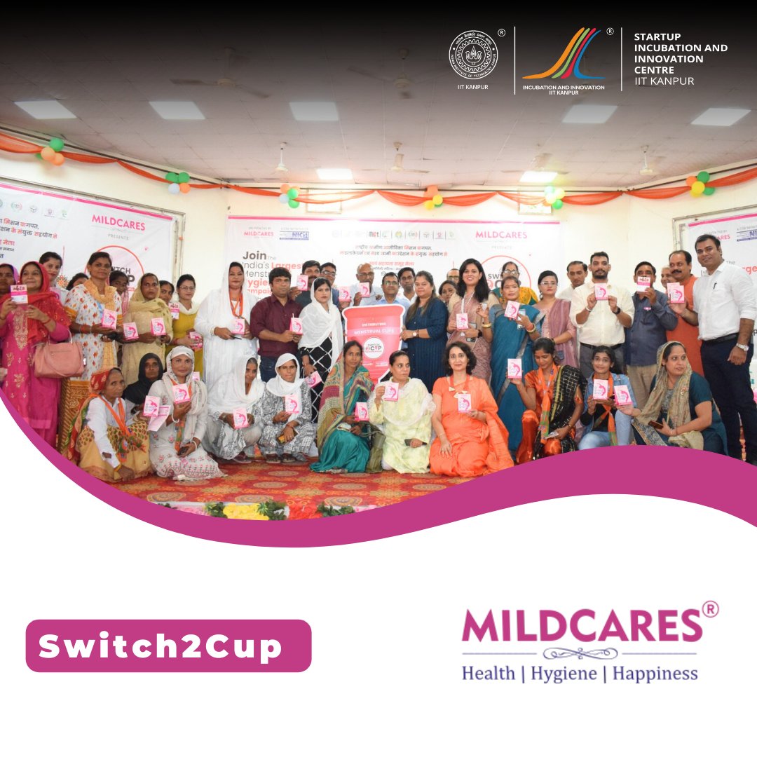 1/3 The “Switch2Cup” campaign, launched by SIIC incubated start-up MildCares continued it’s successful run, with a thought-provoking awareness campaign on 24th August, 2023 at Baghpat, Uttar Pradesh “Switch2Cup” is a mission aligned with the MildCares vision of ensuring access to
