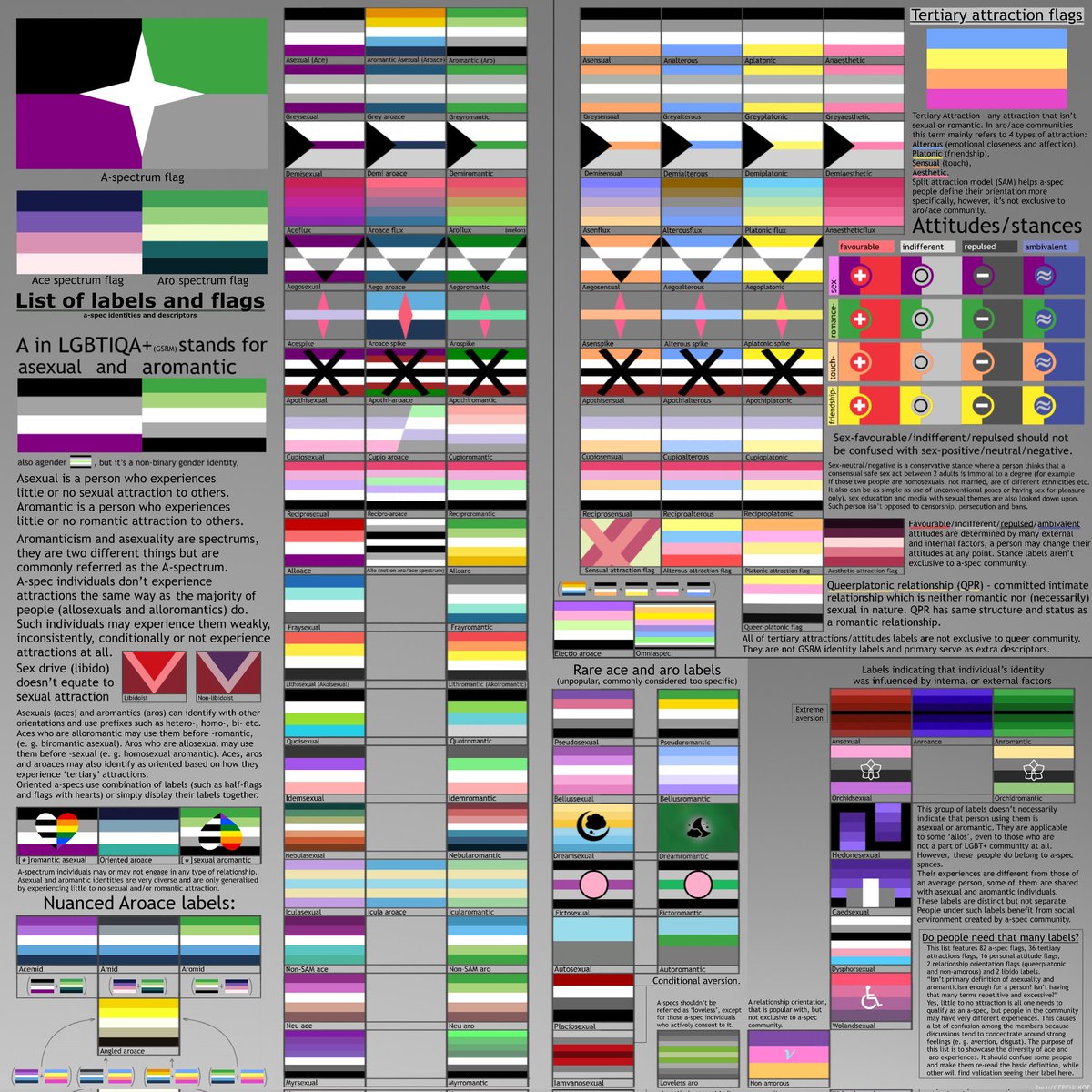 All flags representing asexuality.

No, this isn't meant as satire. This is serious to these people. This is how much people who are supposedly not sexual think about their sexual preferences. 🤡🌍