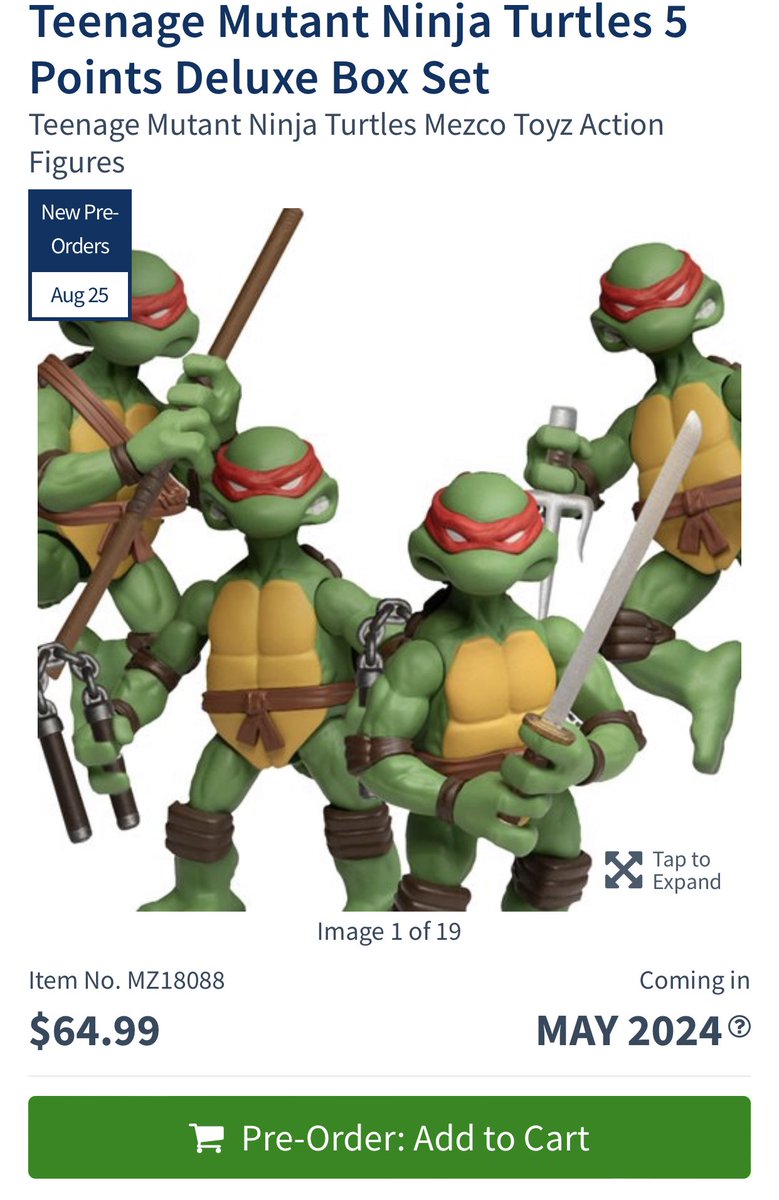 NinjaTurtleLair's tweet photo. ICYMI: Preorder the Mezco TMNT 5 points Deluxe box set now from Entertainment Earth. ($64.99)
β
- https://t.co/c8lcrvgpmw
β
Spend $79+ and get FREE SHIPPING with code FallFree79 at checkout
β
#TurtleLair #MezcoToys #TMNT #Mezco
#teenagemutantninjaturtles #necaturtlelair https://t.co/nBbdqZZGVn