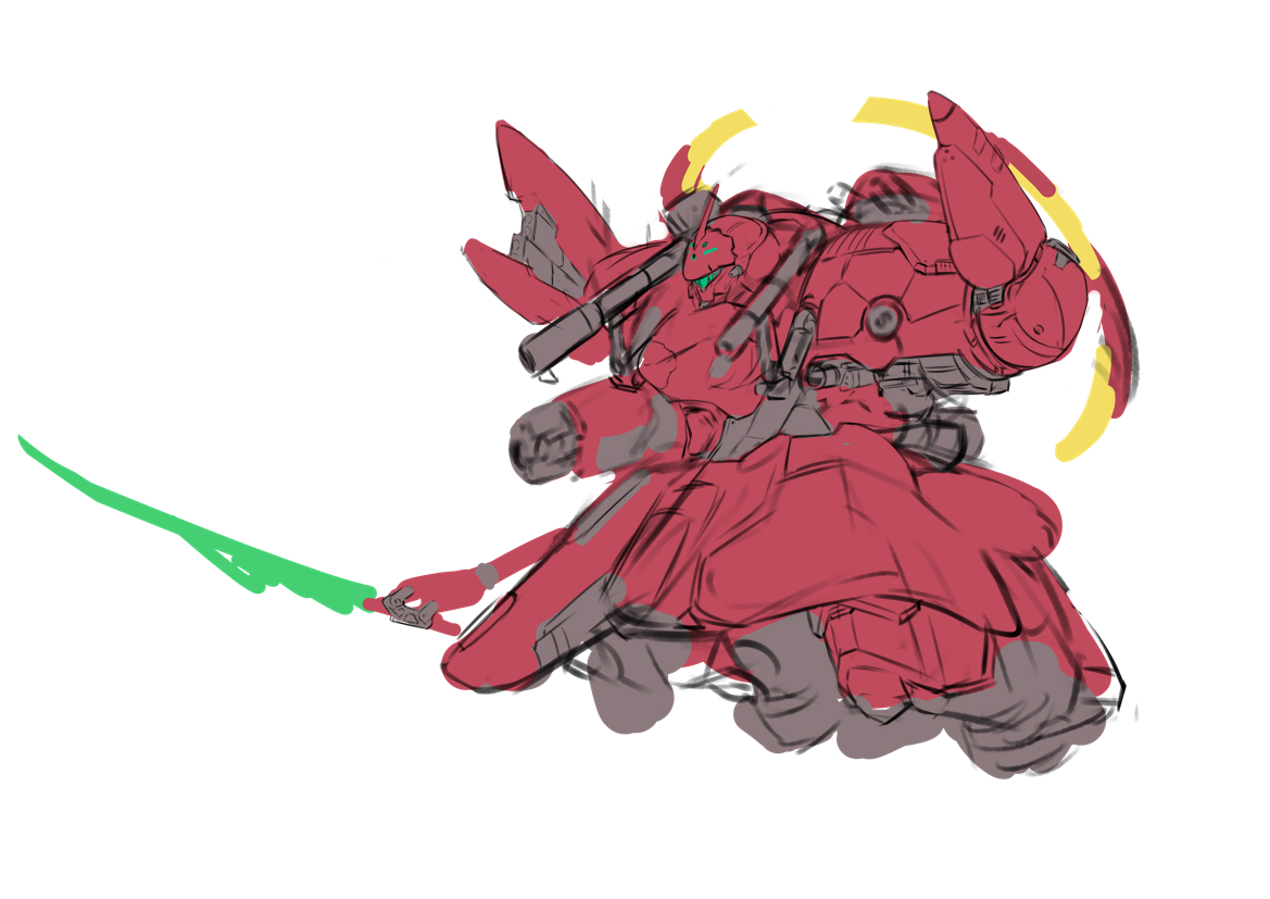 mecha robot no humans sketch weapon white background solo  illustration images