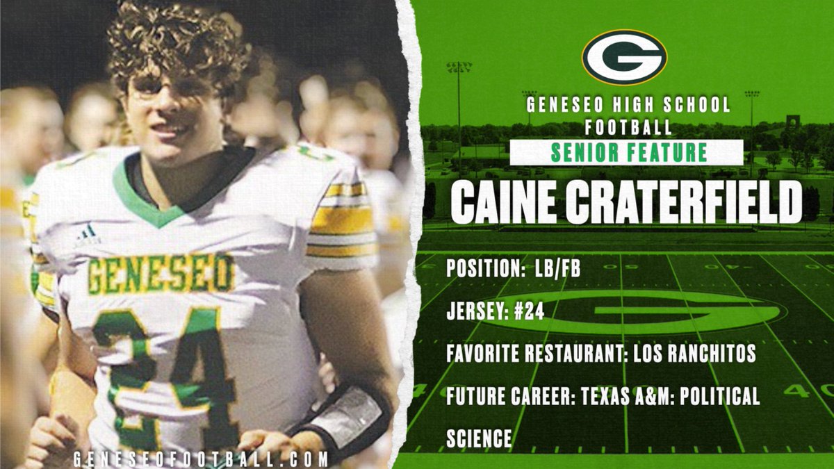 JeremyMosierGHS's tweet photo. Have a great senior season Caine! @greenmachineFB @geneseofootball https://t.co/6fl2zq6kUF