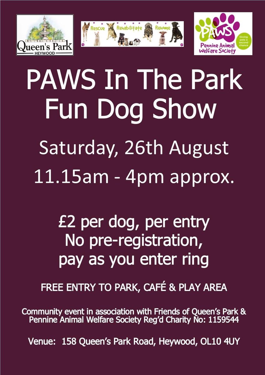 It’s #SaturdayMorning and only a few hours until our fun dog show in #Heywood if you and your furry family are looking for something different to do come along and say hello 🐾😍 #dogs