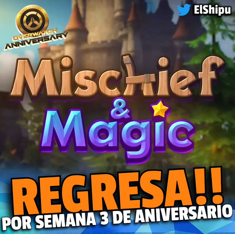 ElShipu's tweet photo. 🥳 Tercera semana de Aniversario de Overwatch 2 🎉
Revive el modo de juego por tiempo limitado "Travesuras y Magia" y consigue cosméticos gratis de Overwatch 2
#NoticiasOverwatch2 #Overwatch2 #Overwatch #overwatchinvasion #Season6 #OW2Invasion #OverwatchCreators #videojuegos https://t.co/oluySnv2YV