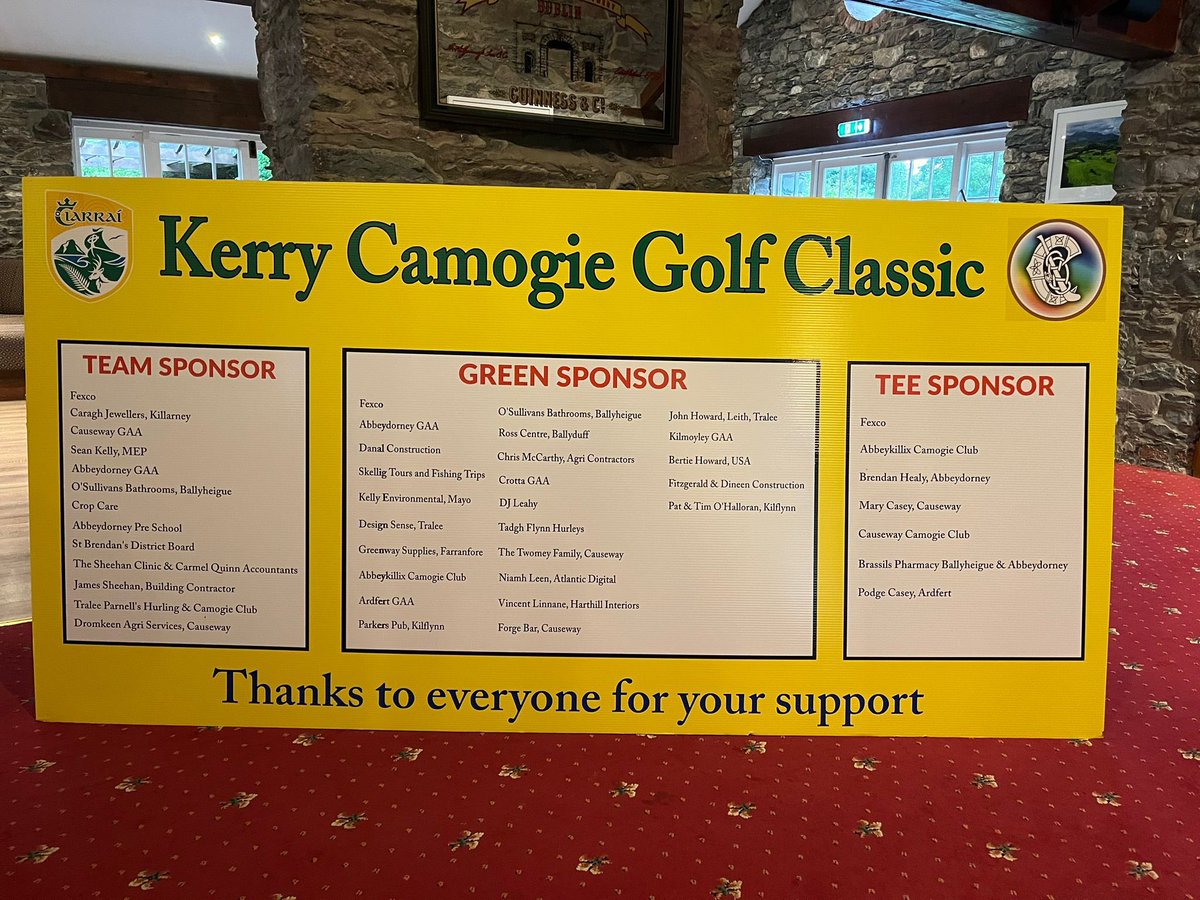 Greenwayskerry's tweet photo. Delighted to support this mornings Kerry Camogie 🟡🟢 Golf Classic ⛳️

There is Trojan work being done on the ground in Kerry Camogie circles and we wish them the best of luck today and in the coming months 🏑🏑🟡🟢 https://t.co/aYCpSGlHIp