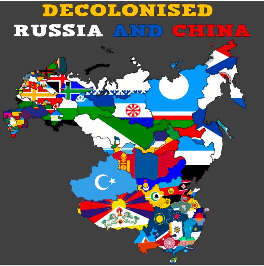 I call for a new major phase of decolonization to end the last remaining Empires, first of all Russia, than China and we need to prepare maps like this for all members of BRICS, the new axis of evil