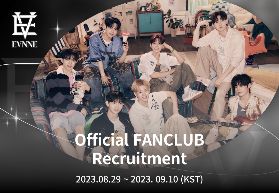 @EVNNE_official [#MnetPlus] EVNNE Official FANCLUB Recruitment Notice Aug 29, 2023 ~ Sep 10 2023 (KST) EVNNE Official FANCLUB Recruitment will open on Mnet Plus! Join the membership, And get various benefits including pre-sale tickets! For more details 👉 bit.ly/3OV6Q8i