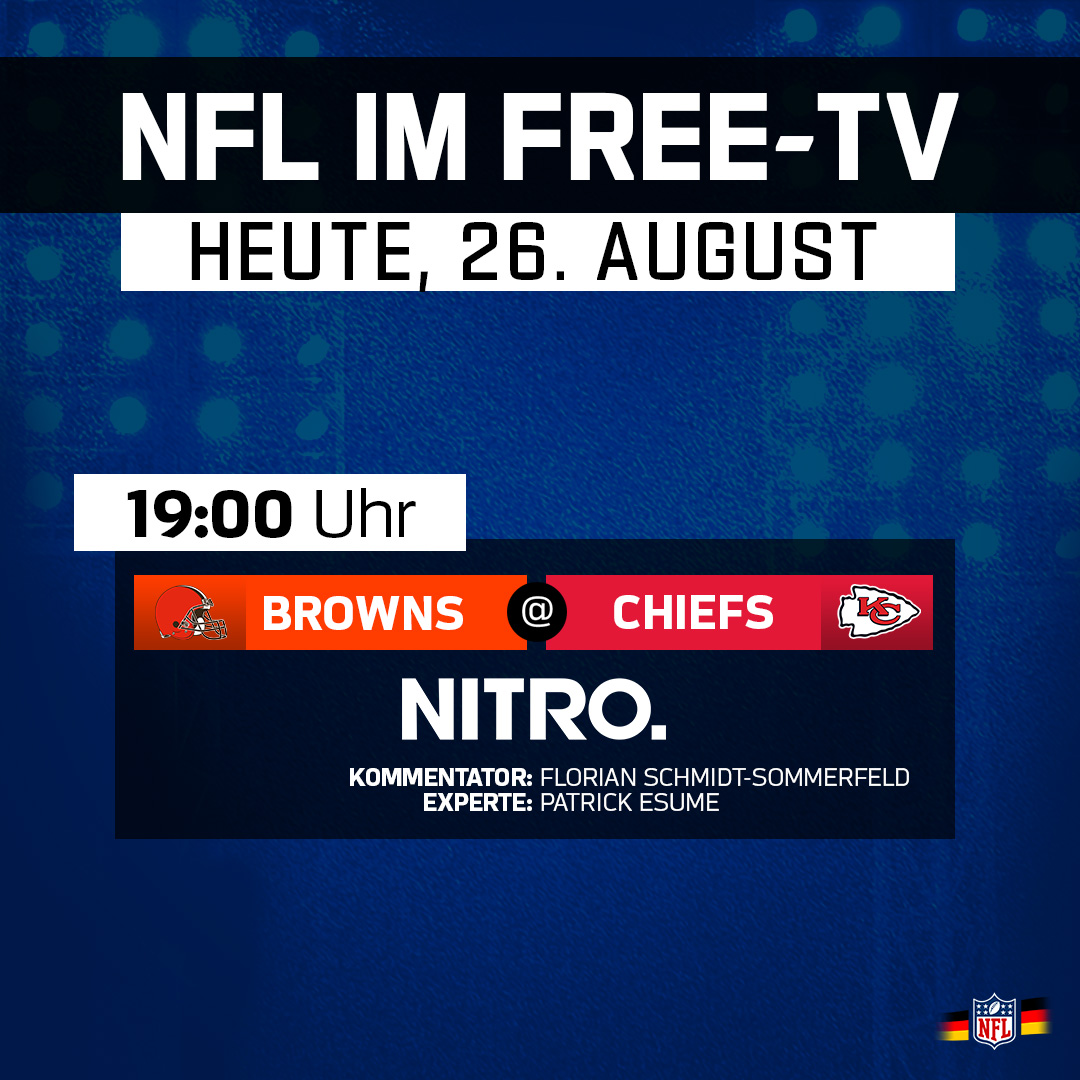 NFLDeutschland's tweet image. +++ GEIL GEIL GEIL! Heute Abend rechtzeitig die Fernbedienung in Sicherheit bringen. 😜 #rtlnfl +++

Ab 18:30 Uhr gehr es sogar schon mit Vorberichten los. 👀