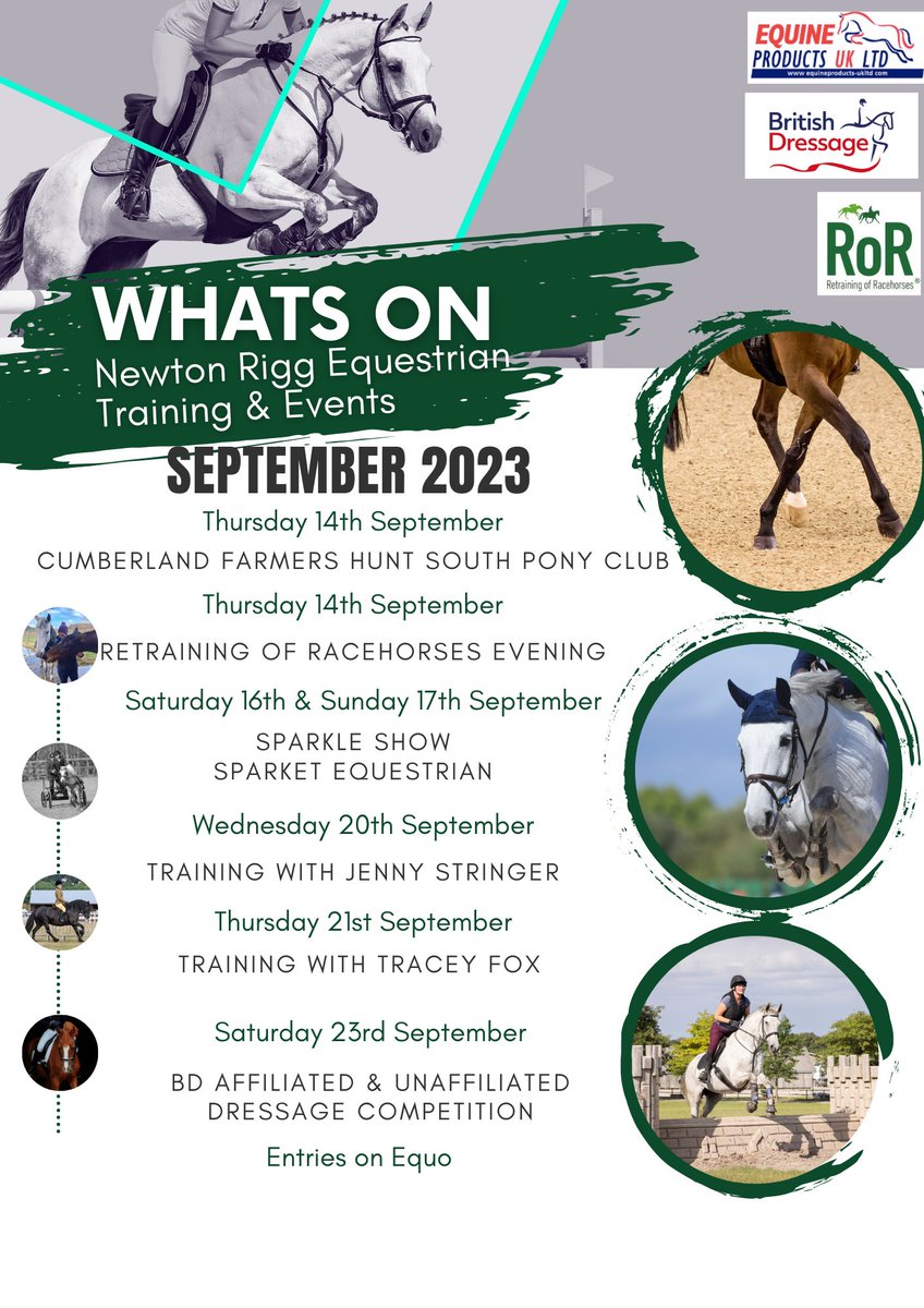 NewtonRigg's tweet photo. What's on at Newton Rigg Equestrian in September!

#horses #horse  #equestrian #horseriding #equine #equestrianlife #horselove #dressage #pony #horselover #pferd #showjumping #horselife #caballos #pferde #love #horsebackriding #photography #cheval #nature #riding #caballo https://t.co/YBgRW4QiF8