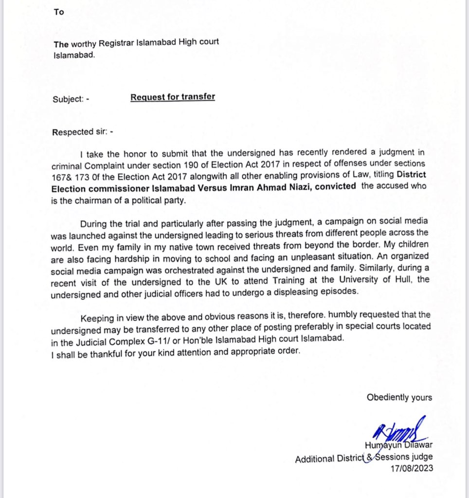 جناب سپیکر قصور کس کا ہے ؟ 🚨
جج دلاور کے ٹرانسفر کا معاملہ ۔۔ 
زمہ دار موجودہ حکومت اور ادارے ۔۔ 
عمران دجال نے ایسے نسل کو پروان چڑیا ہے کہ اس سے کوئی باعزت و ایماندار آفیسر محفوظ نہیں۔۔ 
جج دلاور کے ساتھ انگلینڈ میں جو واقعات ہوئے اور پاکستان میں جو کچھ سوشل میڈیا پر ہوا اس کی