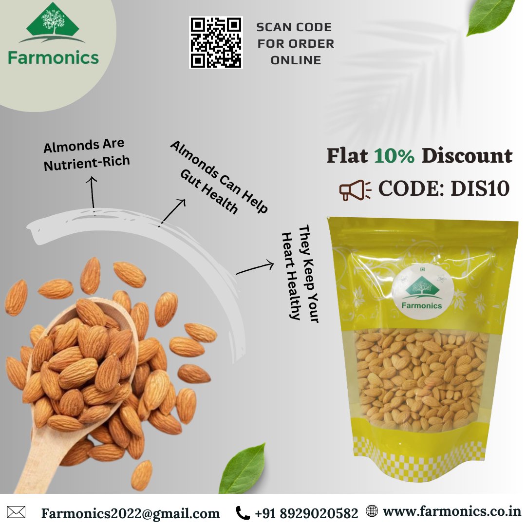 farmonics.co.in/products/best-…
farmonics.co.in
#BuyAlmondsonline #onlineamlonds #almonds #badam #HealthyNuts #NutritionBoost #AlmondJoy #SnackSmart #WellnessBites #NutsForHealth #EatingForEnergy #CrunchyGoodness #Farmonics #FarmonicsDryfruits