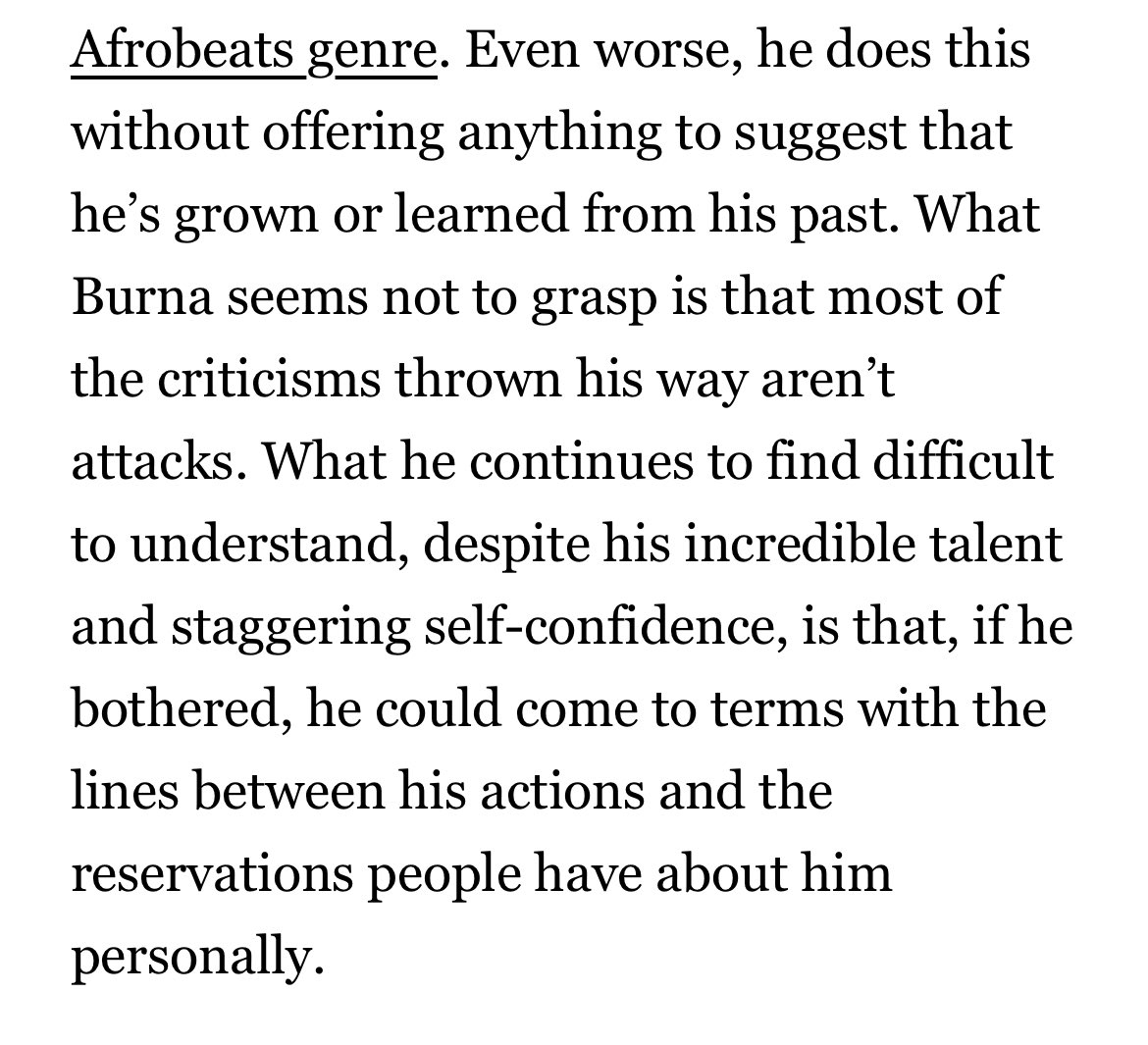 OneJoblessBoy's tweet photo. Rolling Stone’s review of Burna Boy’s I Told Them album https://t.co/WsmuzY6OZW
