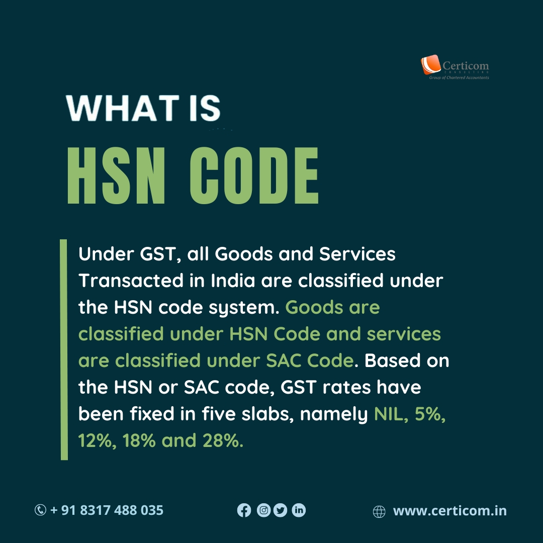 Certicom2's tweet image. What is HSN code

For More Information

Call Us At +91 831 748 8035

Mail At: info@certicom.in

Visit Us: certicom.in

#hsncode #gst #incometaxaudit #incometax2023 #incometaxindia #incometaxreturn #tax #taxes #tax2023update #gst #gstindia #gstupdates #india
