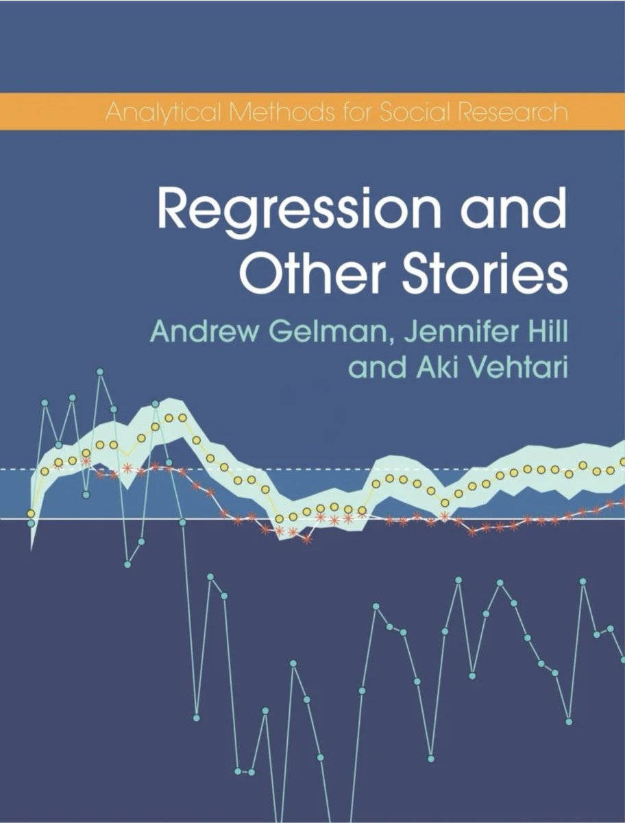 CavaliereGiu's tweet photo. Hi #EconTwitter!

Looking for a book focusing on 𝗿𝗲𝗴𝗿𝗲𝘀𝘀𝗶𝗼𝗻 to solve real problems, from prediction to causal inference?

If so, you should check out this great book by @StatModeling, where emphasis is on the applications!👇

Highly recommended! https://t.co/t3GiFR5T49