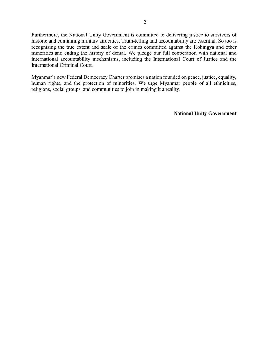 IrrawaddyNews's tweet photo. Myanmar’s  civilian government expressed great shame on Rohingya Genocide  Remembrance Day for historic injustices that led to atrocities. It also  acknowledged the Rohingya as an integral part of Myanmar, saying it will  create the necessary conditions to bring them home safely. https://t.co/CIBLC4c2dF