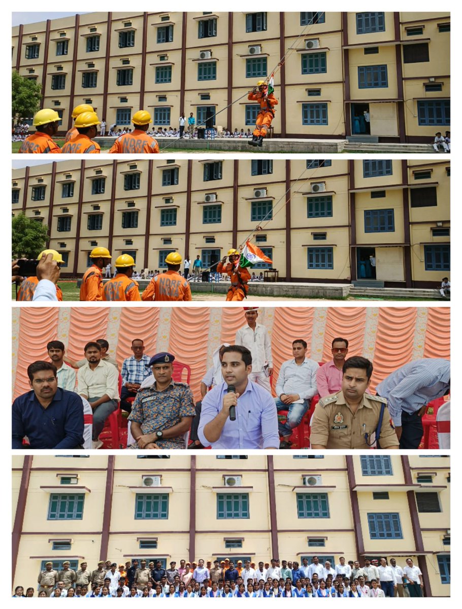 AdminGhazipur's tweet photo. जिला आपदा प्रबंधन प्राधिकरण एवं एनडीआरएफ के संयुक्त तत्वाधान में प्राकृतिक आपदा (भूकंप) से बचाव हेतु मॉक अभ्यास  सेंट मैरी स्कूल तड़बनवां, तहसील सदर गाज़ीपुर’ मे आयोजित किया गया। और छात्र-छात्राओं को भूकंप से बचाव हेतु जानकारी दी गई। @CMOfficeUP @UPGovt https://t.co/mbXMcOuBXQ