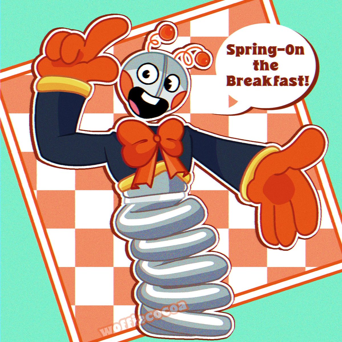 woffiecocoa's tweet image. "Spring-On the Breakfast!"

#inanimateinsanity #inanimateinsanityinvitational #springy