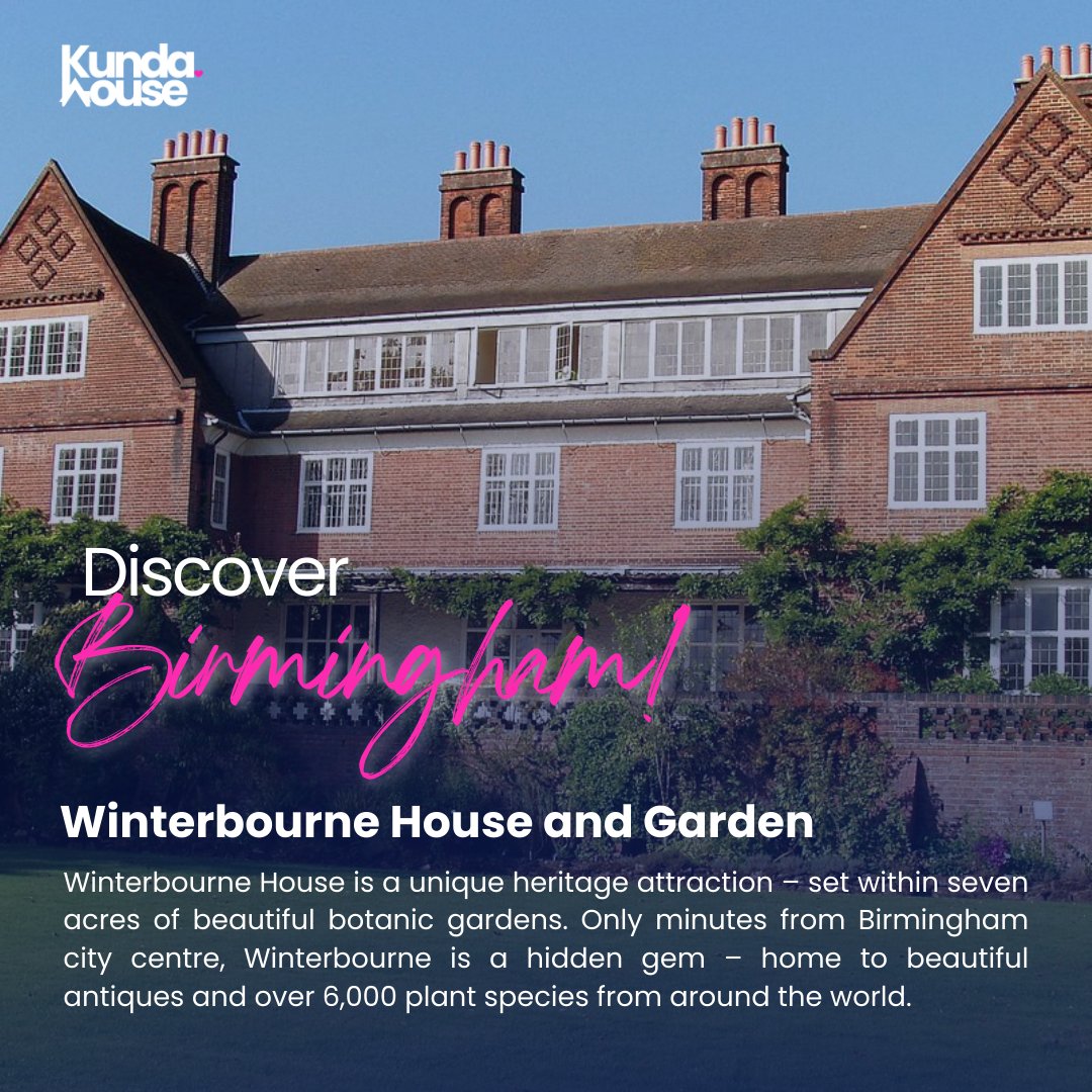 kundahouse's tweet photo. Discover Winterbourne House and Garden! 🚶‍♀️ Nestled in the heart of Birmingham, this enchanting historic attraction awaits you. 🤗 Explore its captivating architecture, picturesque gardens, and fascinating heritage 🏘 https://t.co/kunZy71OpD