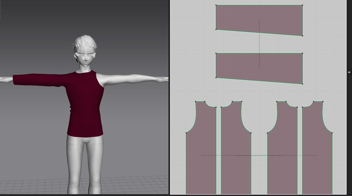 MykhoVT's tweet photo. I am learning how to create clothes for VTubers and VRChat avatars, really amazing what software people have come up with. https://t.co/RcJMkgCAEJ