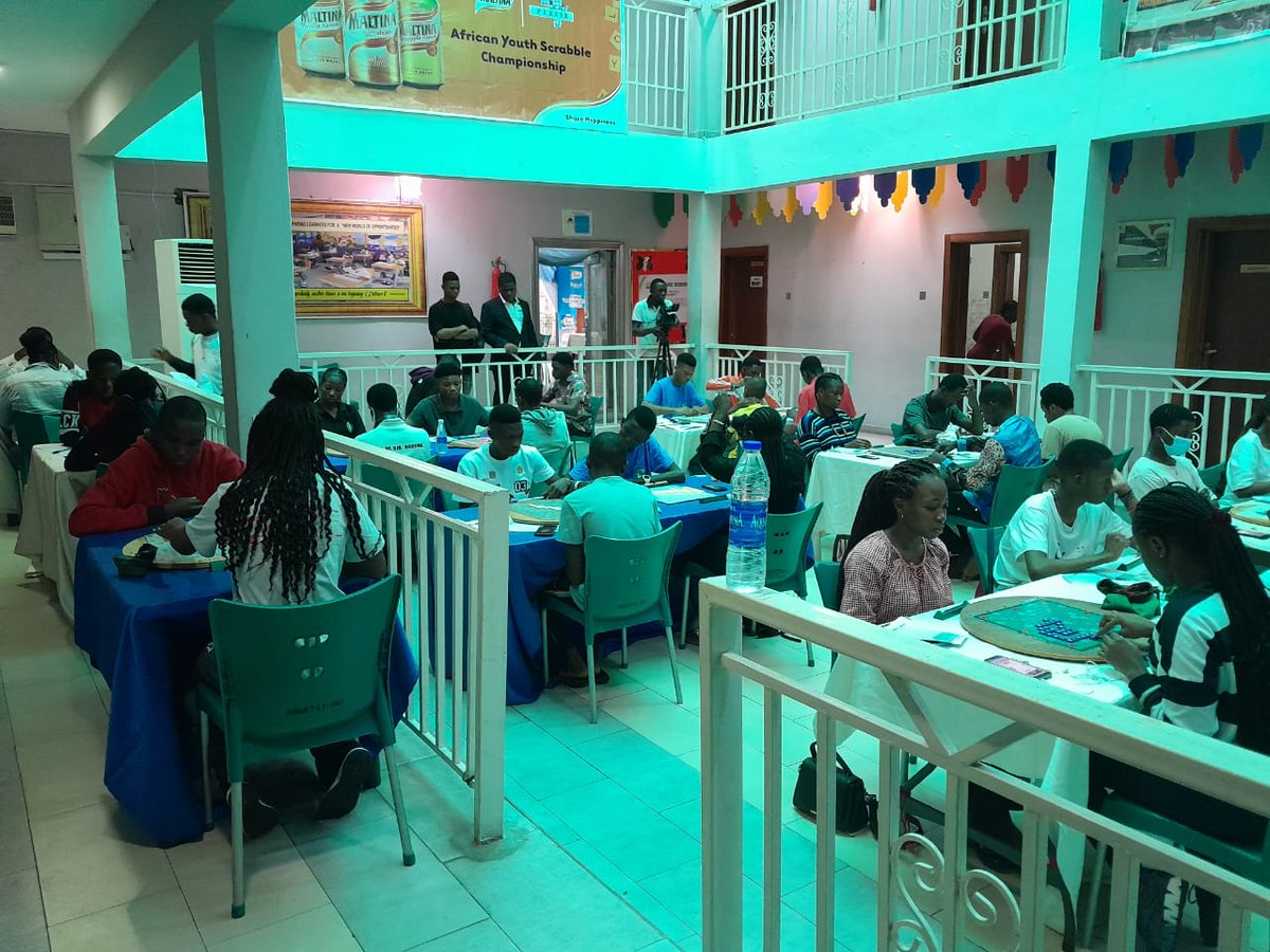 Kenya_Scrabble's tweet photo. Day 3 of the African Youth Scrabble Championship in Lagos underway. Good luck to everyone representing Team Kenyan ๐ฐ๐ช
#AYSC2023 #Presidentscup #Scrabble #RoadToLagos @PANASAScrabble https://t.co/Hi6fHwiaRz