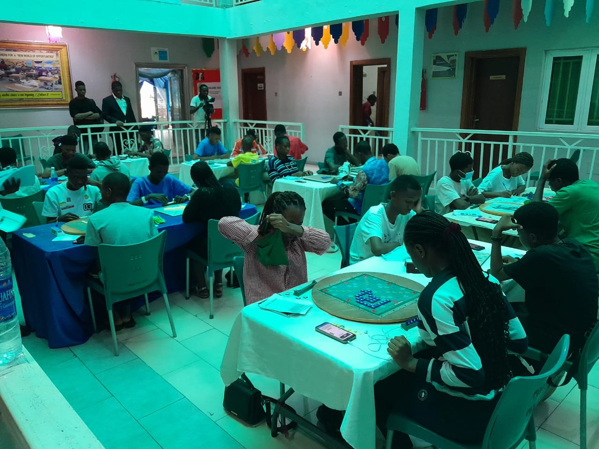 Kenya_Scrabble's tweet photo. Day 3 of the African Youth Scrabble Championship in Lagos underway. Good luck to everyone representing Team Kenyan ๐ฐ๐ช
#AYSC2023 #Presidentscup #Scrabble #RoadToLagos @PANASAScrabble https://t.co/Hi6fHwiaRz