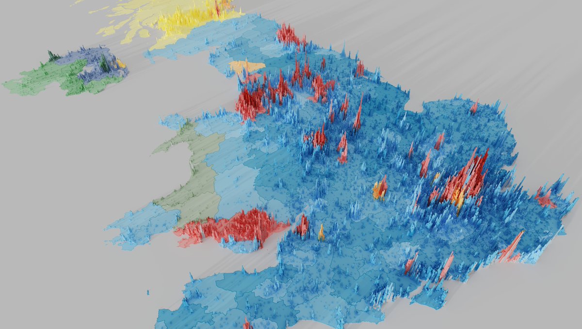 image produced by <a href="/undertheraedar/">Alasdair Rae</a> using #Aerialod led to reading - 'A clear sky itself brings about a feeling of depth, of eternity. By association, blue pigments will suggest distance, and therefore will appear to recede from the viewer in a painting.' sites.google.com/site/scienceof…