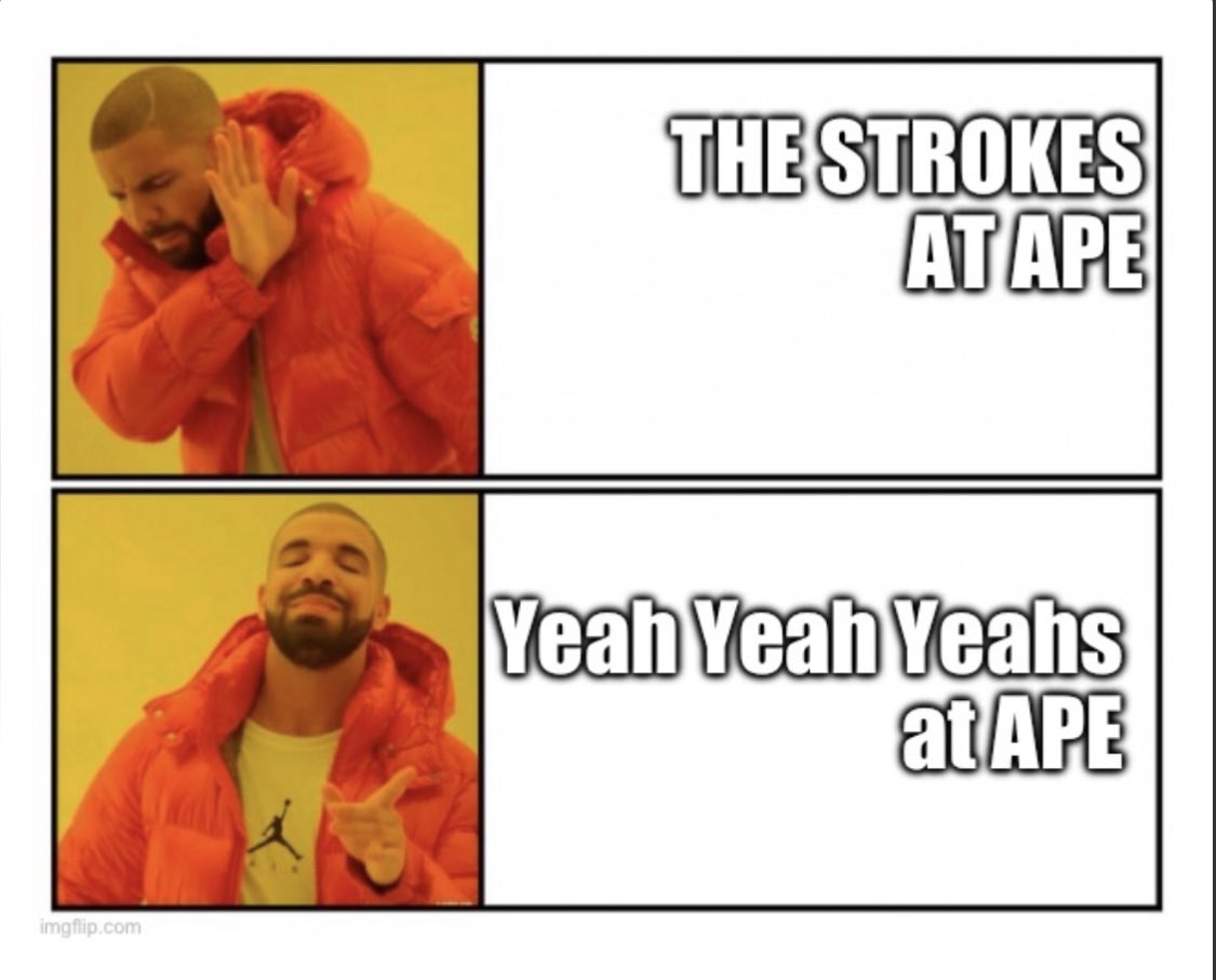 I can’t remember ever actually leaving a gig ever that early in my life before. I’ve seen talk of the Strokes having ‘sound issues’ last night and it was absolutely not that. They played a shitty setlist and didn’t give af. YeahYeahYeahs were, however, blindin.