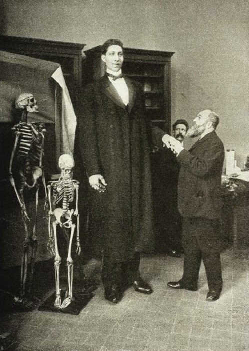 Самый высокий человек, которого когда-либо видел свет - Федор Махнов. Его рост 285 см при весе около 182 кг. 1900-е.