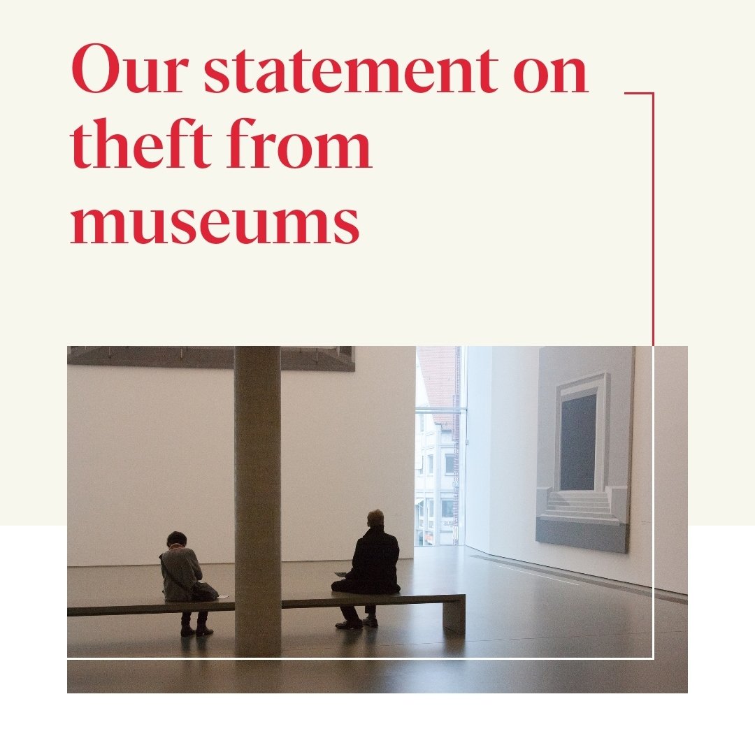 "Museums should have clear procedures in place, including whistleblowing polices, so that they can safeguard collections and be alert to any attempts, internal or external, to steal from them."  —UK Museums Association <a href="/MuseumsAssoc/">Museums Association</a>
#Museums #Thefts
museumsassociation.org/our-statement-…
