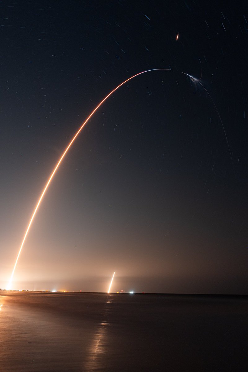 TrevorMahlmann's tweet photo. 540 second, single exposure of four more humans flying to space. #Crew7 https://t.co/cHuqYb2ue7