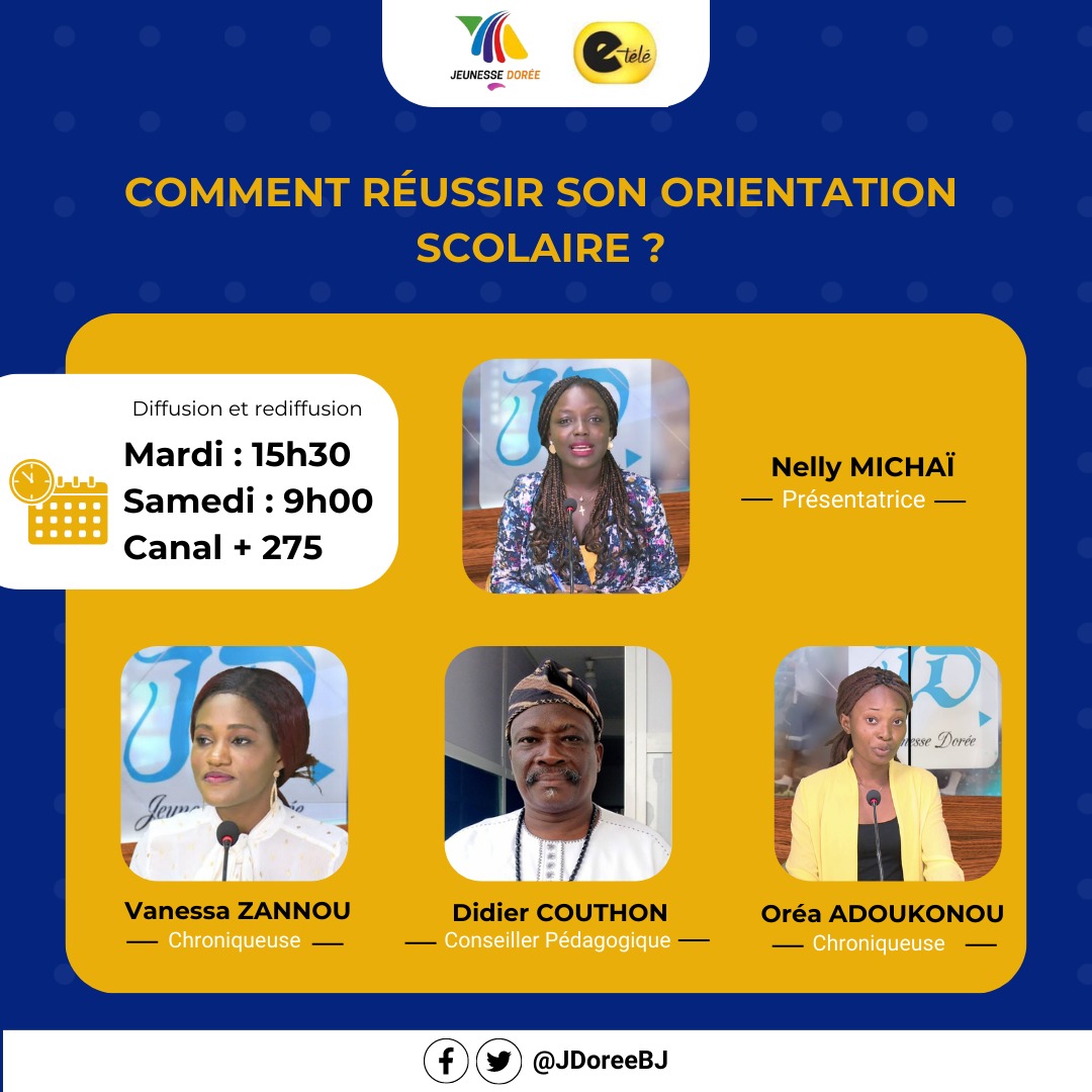 Retrouvez toute l'équipe de votre émission préférée sur <a href="/etelelive/">E-Télé Bénin</a> tout à l'heure à partir de 09h00.

<a href="/JDoreeBj/">Jeunesse Dorée</a> #wasexo