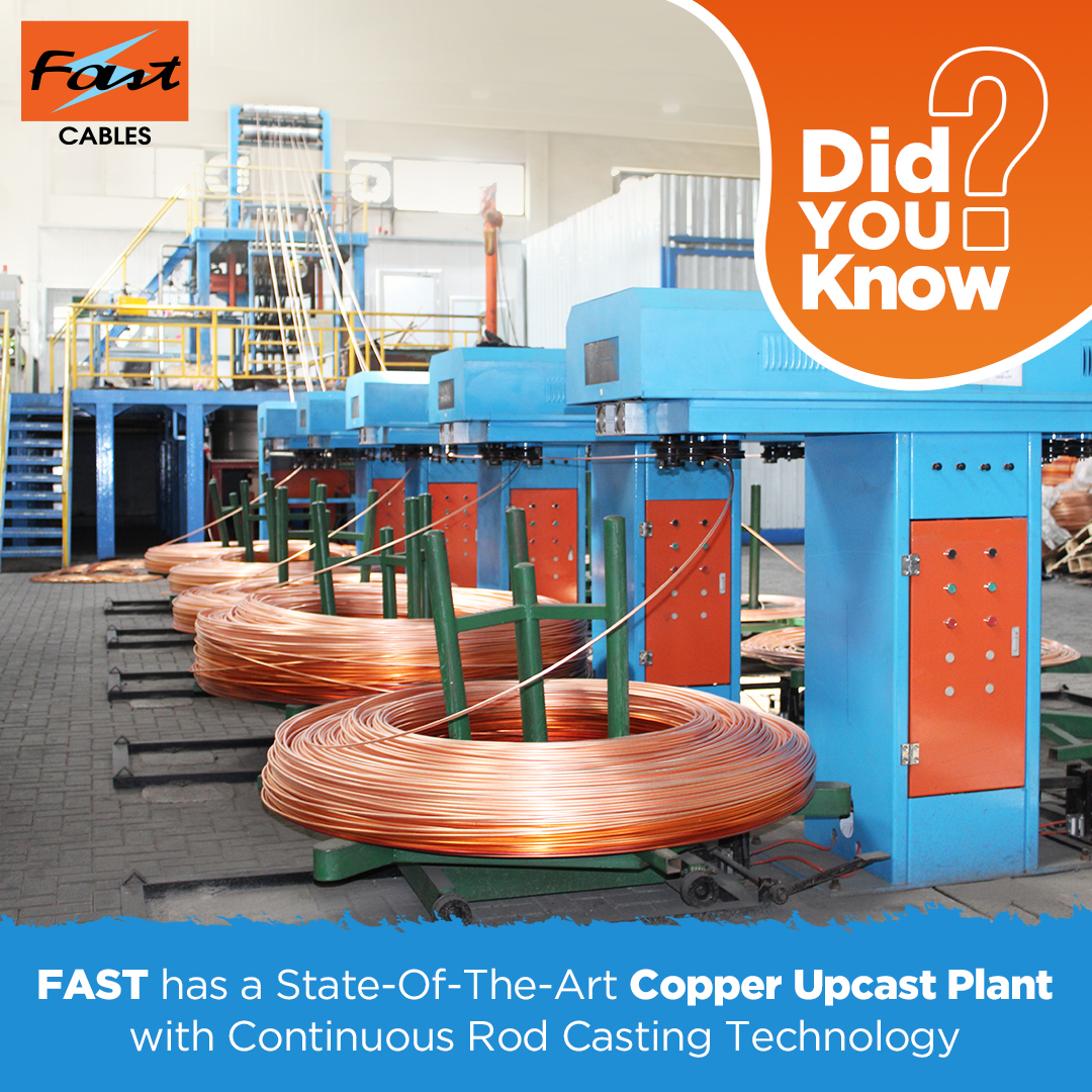FastCablesLtd's tweet photo. Did You Know?

FAST has a state-of-the-art Copper Upcast Plant with Continuous Rod Casting Technology, enabling the production of products that meet international standards. It enables production of Oxygen-Free Copper Rod for High Conductivity and Copper Busbar. 

#FastCables https://t.co/bb1HngbO1K