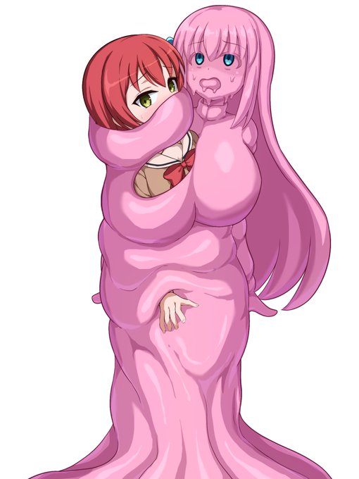 暴走してスライムと化したぼっちちゃんに取り込まれる喜多ちゃん 