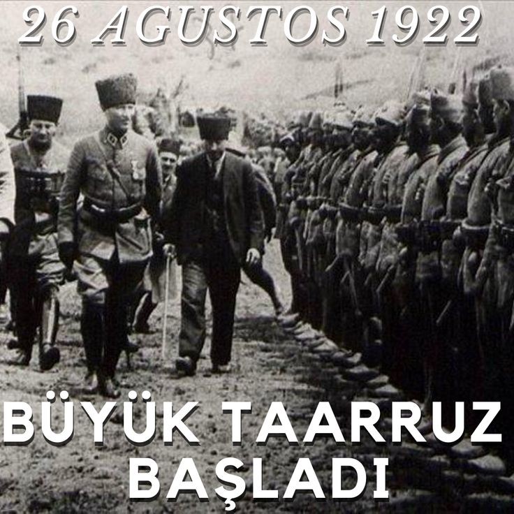 26 Ağustos 1922'de sabaha karşı başlatılan Büyük Taarruz'un 101. yıl dönümünde Başkomutan Mustafa Kemal Atatürk ve silah arkadaşlarını minnet, sevgi ve saygıyla anıyorum. Ya İstiklal Ya Ölüm' 🇹🇷 Mustafa Kemal ATATÜRK ❤️ #BüyükTaarruz101Yaşında #26Ağustos1922 #BüyükTaarruz