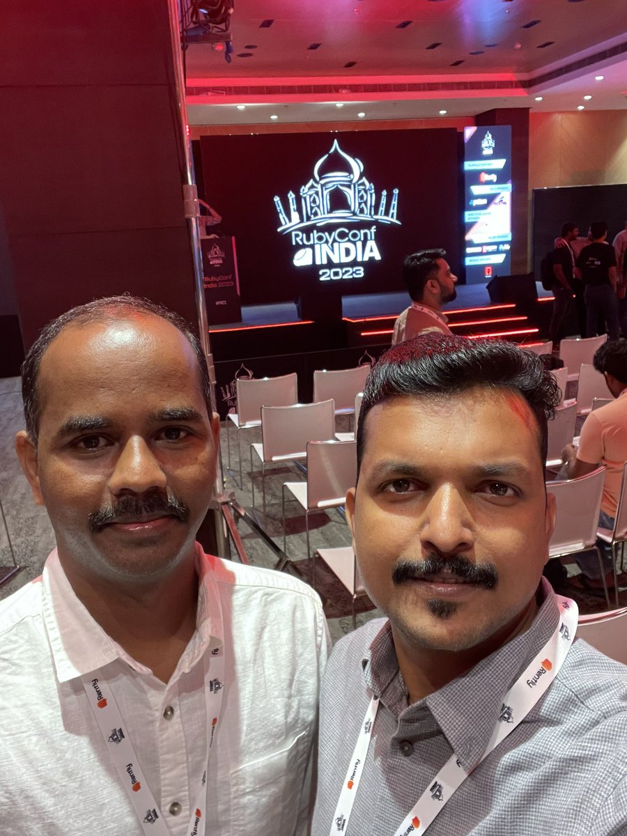 abhidsm's tweet image. With Pavan after 11 years 😊 
#RubyConfIndia