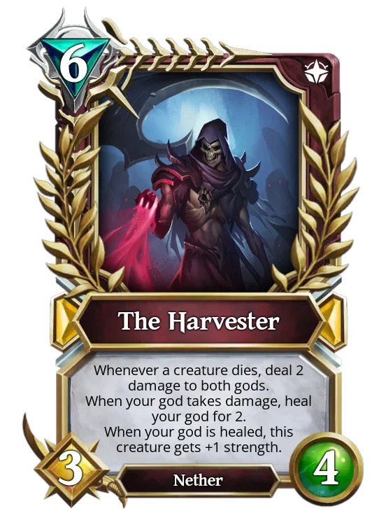 Champs! giving away a harvester thanks to the fam over at Lootrush! To enter:

1⃣ Like, RT, Follow
myself &amp; @LootRushGames
2⃣ Tag 3 friends who play
<a href="/GodsUnchained/">Gods Unchained</a>
3⃣ Comment you're fav <a href="/GodsUnchained/">Gods Unchained</a> card!

Will be drawn in 48 hours!

#godsunchained #web3gaming #nft #giveaway