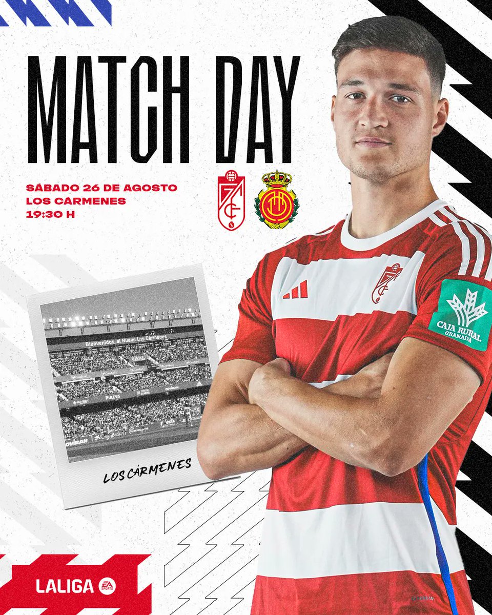 ❤️ 𝐌𝐀𝐓𝐂𝐇 𝐃𝐀𝐘 🤍

🏆 <a href="/LaLiga/">LALIGA</a> 
⚔️ Jornada 3
🆚 <a href="/RCD_Mallorca/">RCD Mallorca</a> 
⌚️ 19.30h 
🏟 Los Cármenes 

#𝙀𝙩𝙚𝙧𝙣𝙖𝙇𝙪𝙘𝙝𝙖 🇦🇹 || #GranadaRCDMallorca