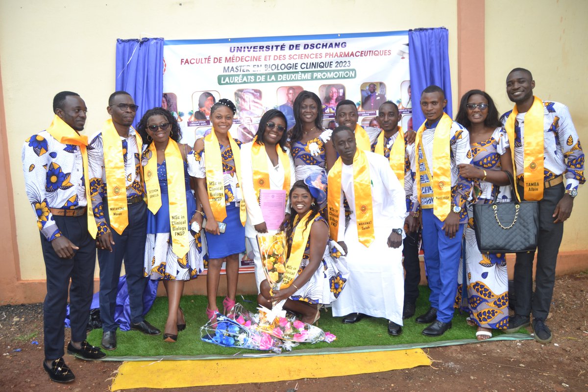 cedbcam_ri's tweet photo. 🎉✨Today we congratulate our 2022-2023 cohort of #MSc students who defended their dissertation at the @Univ_Dschang.

Their research projects ranged from #AMR in #foodanimals to #gastroenteritis in children U5.

@ZangueCarrel 
@LFounou 
Stay tuned for their upcoming papers💫💫. https://t.co/pGlrZFDljD