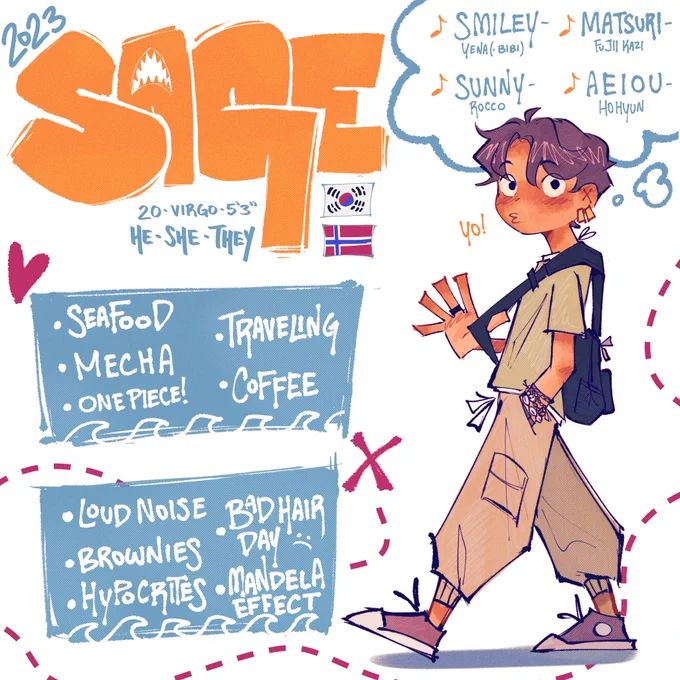 Hehehe figured I should update mine~
🌊🦈🐚

#MeetTheArtist 