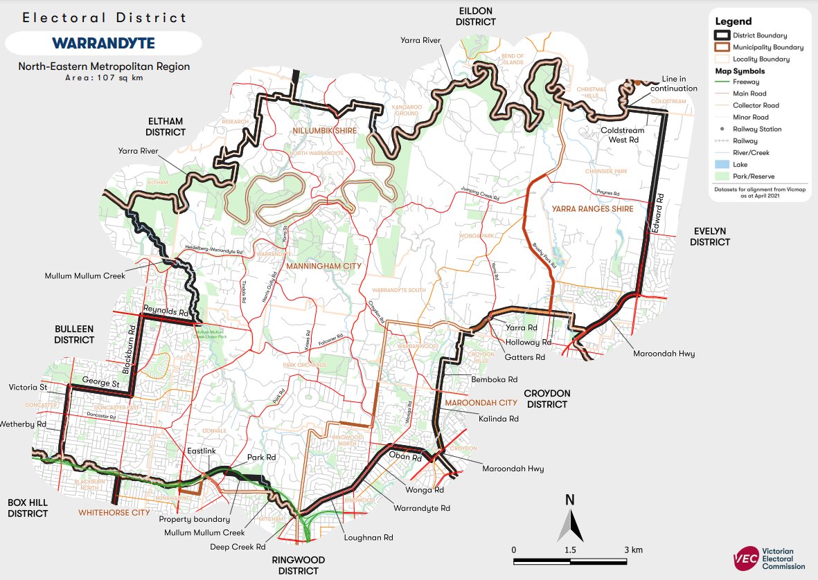 Warrandyte by-election was today. Results soon. Western part has quite good SmartBuses but PT limited elsewhere. Key issues: 
a. Poor Lilydale line train frequencies
b. Indirect/complex/infrequent bus routes
c. Lack of 7 day bus service in parts #springst #WarrandyteVotes
