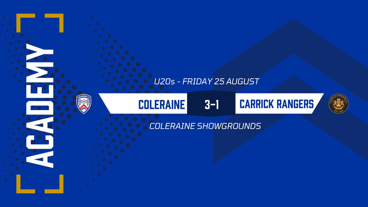 ColeraineFC's tweet photo. ⚽ our U20's would register a 3-1 win against Carrick Rangers as Ciaran O'Hara netted twice, alongside an effort from Joe Curran.

In an added boost, the game also saw Josh Carson play for an hour as he aims to recover from injury 👊 #COTB https://t.co/PeUvunC7Js