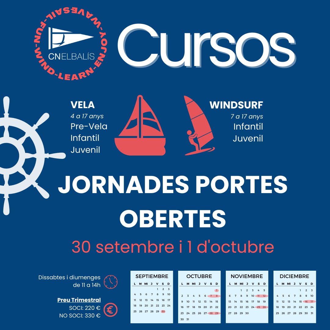 cnelbalis's tweet photo. 📣Vine, prova, forma't i gaudeix!  

Durant la temporada d'estiu, els vostres fills han gaudit de les nostres activitats de vela⛵ i windsurf🏄 i volem que continuï així durant molts anys més!

#vela #cnelbalís #maresme #llavaneres https://t.co/hvoJYv3RBA