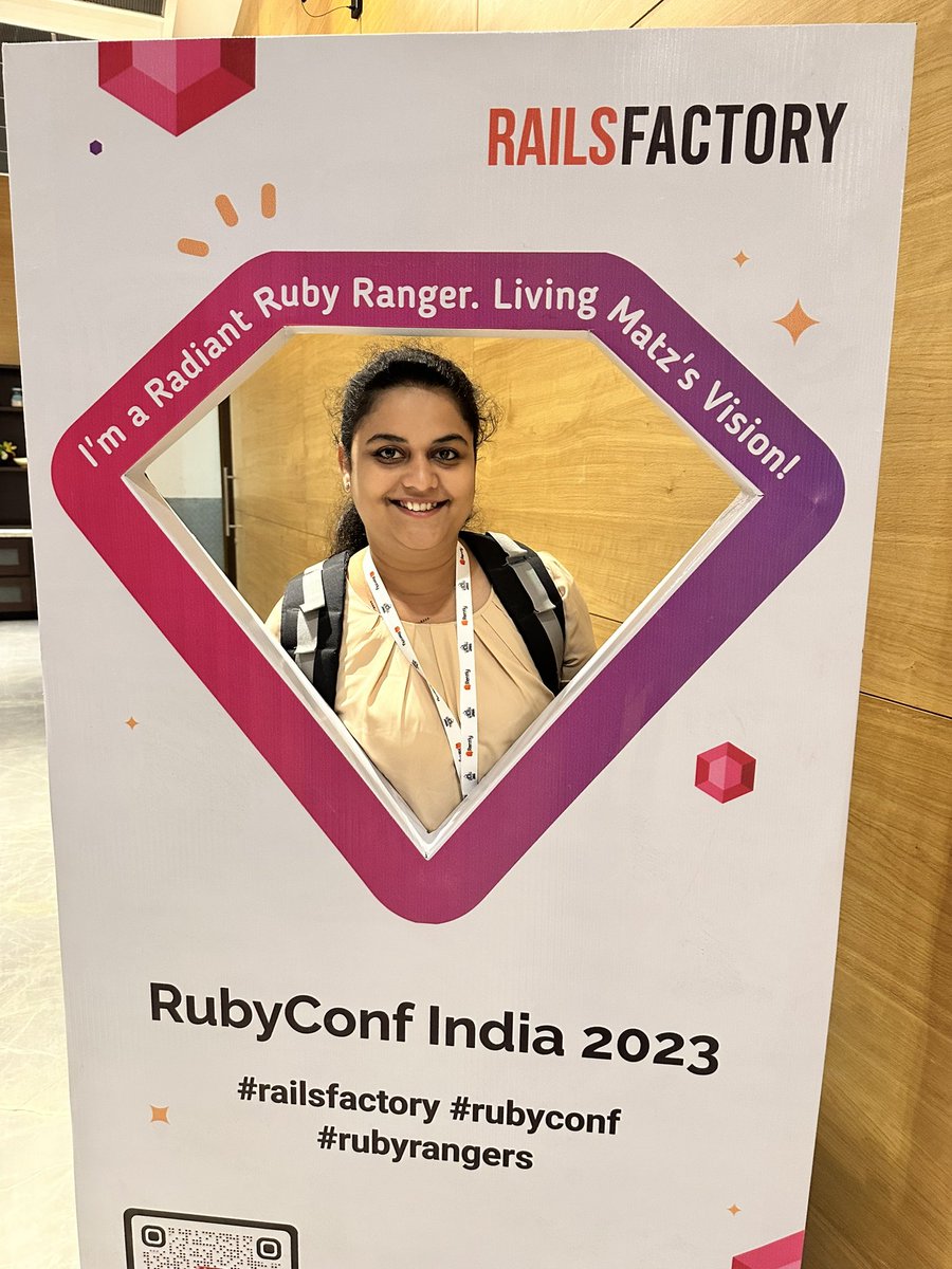 railsfactory's tweet image. 📸 Want to snag EPIC goodies during lunch?

Our selfie booth is calling your name! 

Tag &amp;amp; use - @railsfactory #rubyrangers
#RailsFactoryAtRubyConfIndia #rci 

🌟 Swing by, snap a pic, and reach to our folks for goodies! 🤳

 Let&apos;s make memories &amp;amp; score goodies together! 🎊