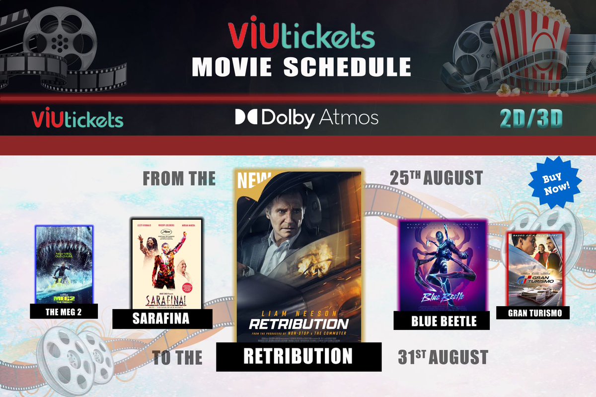 RadioCitizenFM's tweet photo. Movie schedule 25th - 31st Aug 2023 on Viutickets.
πΏπΏ
Purchase your tickets here: https://t.co/WmXJuqVb1s
@viutickets
#viutickets https://t.co/fdXqhtBmBw